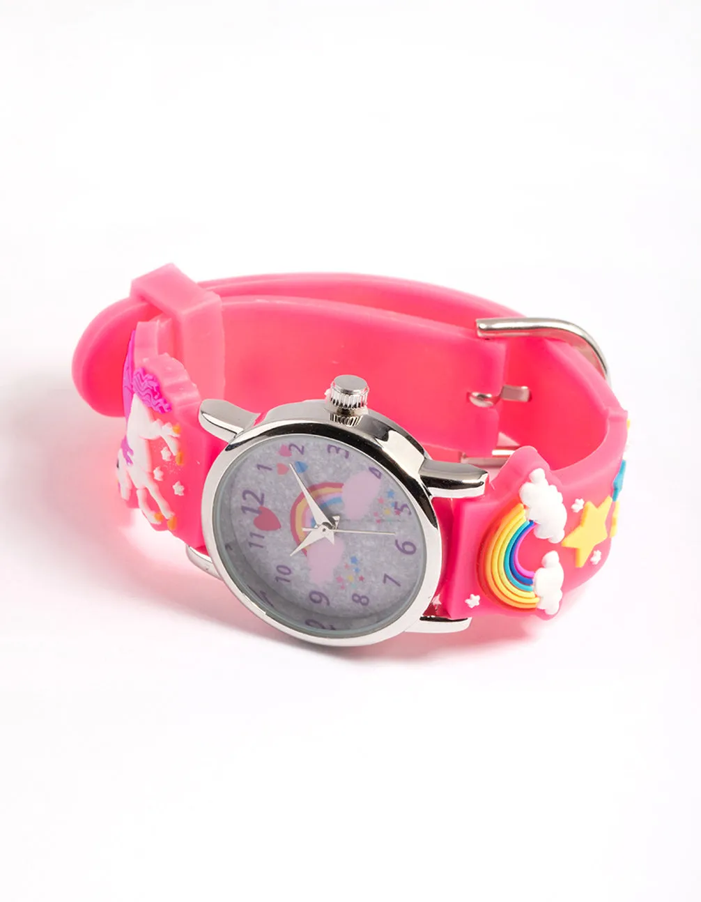 Kids Pink Band Silicone Watch