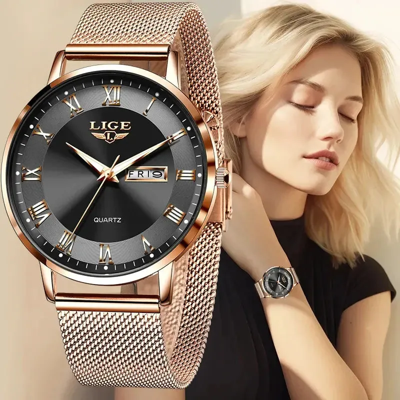 LIGE Women Luxury Watch