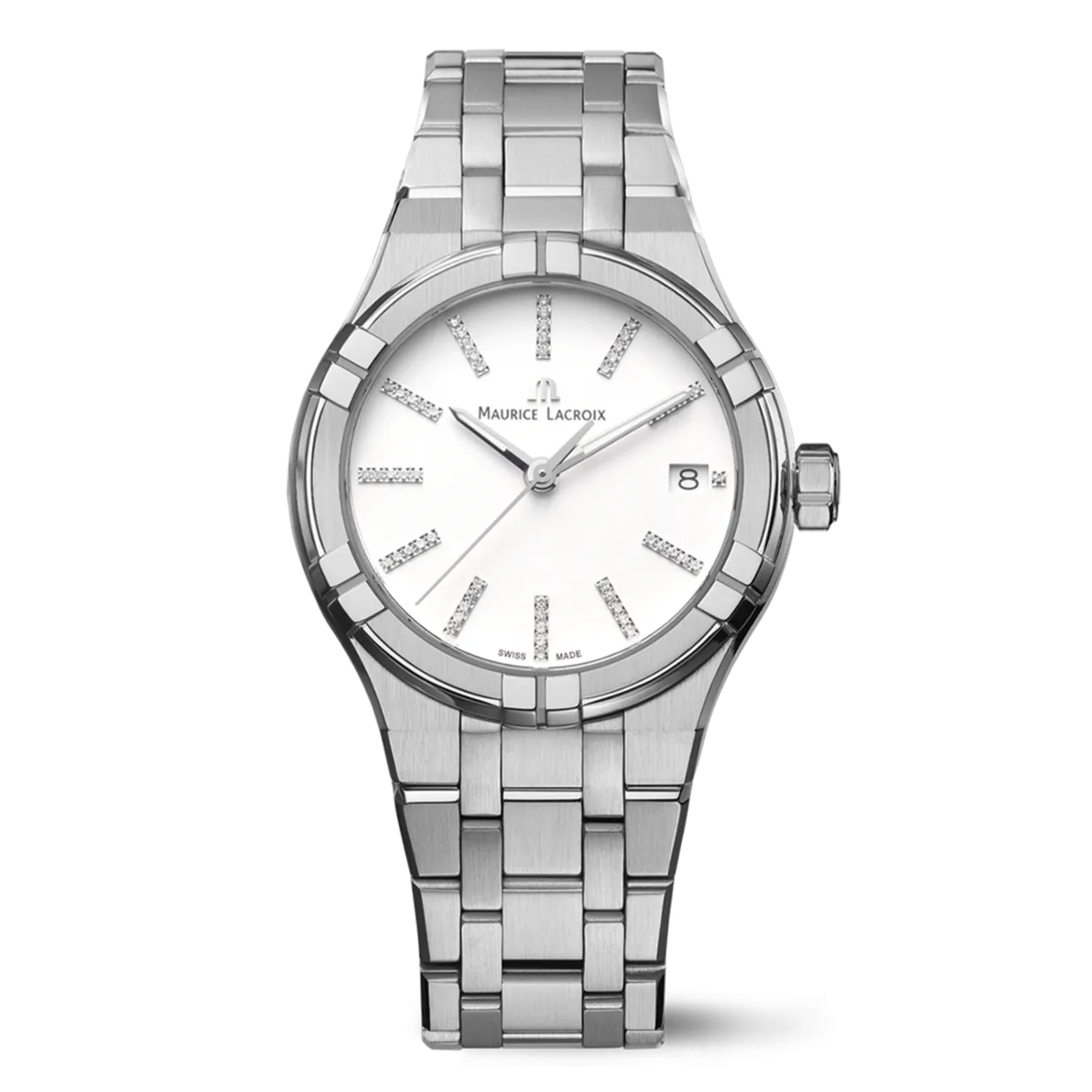 Maurice Lacroix Ladies White Diamond Aikon Watch AI1106-SS002-150-1