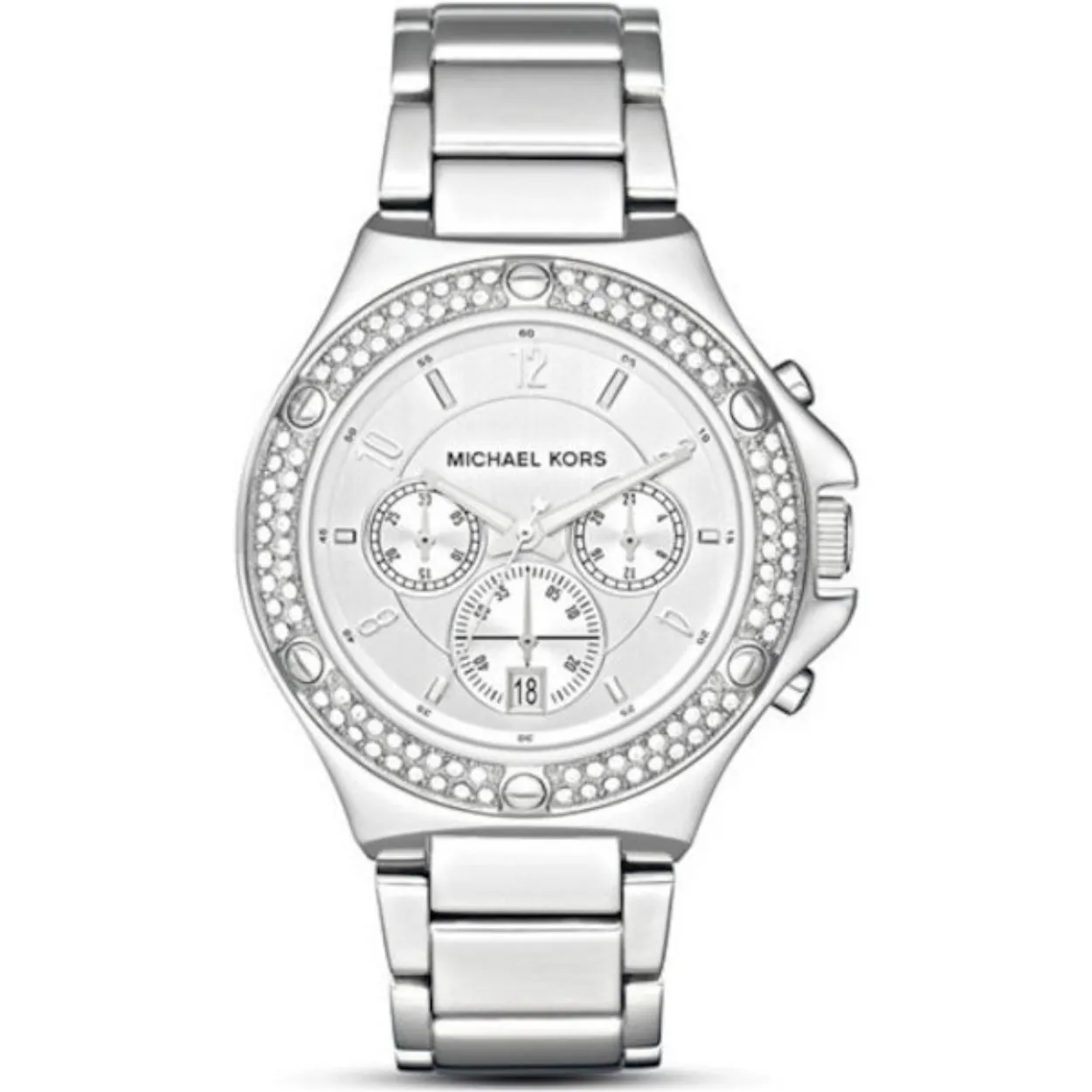 Michael Kors Women's Rocktop Silver-Tone Glitz Watch MK5513