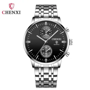 MW00010 Chenxi တံဆိပ်ရေစိုခံ အပြာရောင်ဒိုင်ခွက်ပုံစံ ဆန်းသစ်တဲ့‌ယောကျာ်းလေး၀တ်လက်ပက်နာရီ