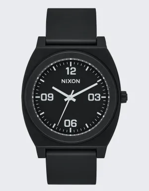 Nixon Time Teller P Corp Watch - Matte Black/White