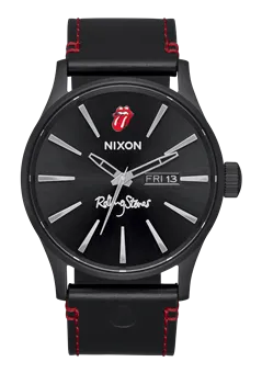 Nixon x Rolling Stones Sentry Leather - All Black