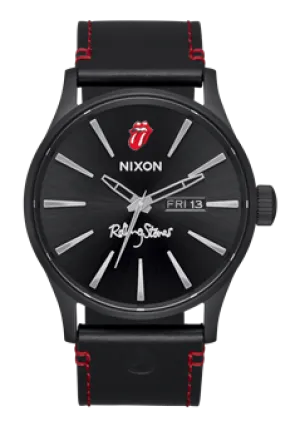 Nixon x Rolling Stones Sentry Leather - All Black