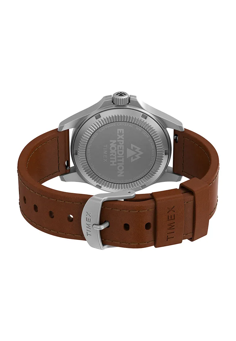 North Field Post 41 3-Hand Solar Powered 41mm Leather Band