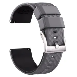 Ritche Smokey/Grey Classic Silicone Quick Release Watch Bands