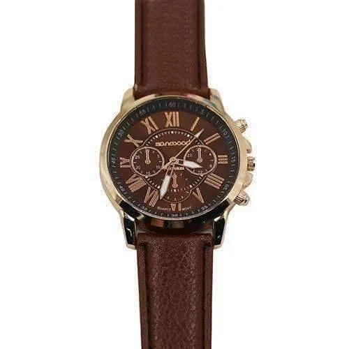 Rose Gold Classic Geneva Watch - Choose Your Color for Women or Men