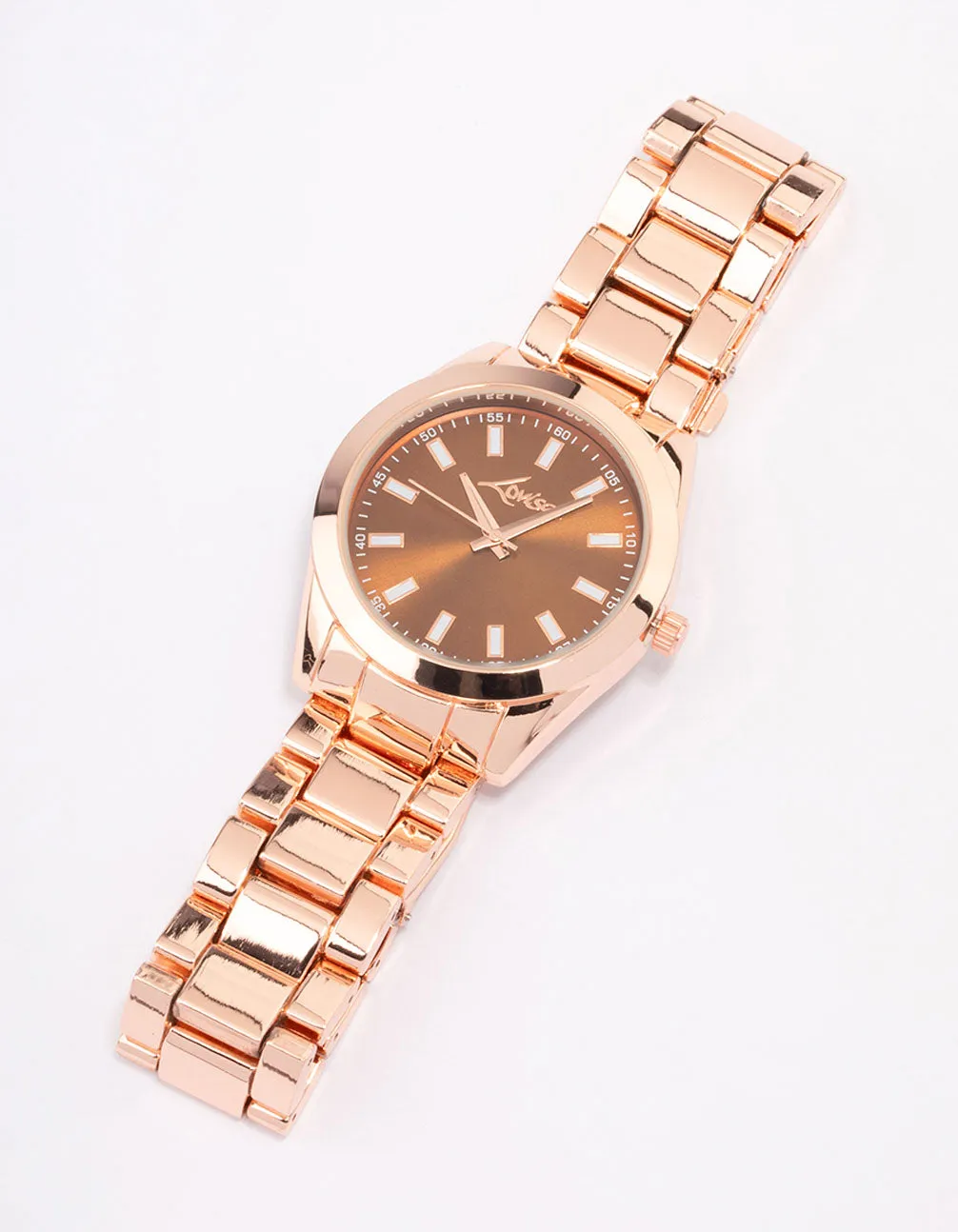 Rose Gold Thick Marking Oyster Watch