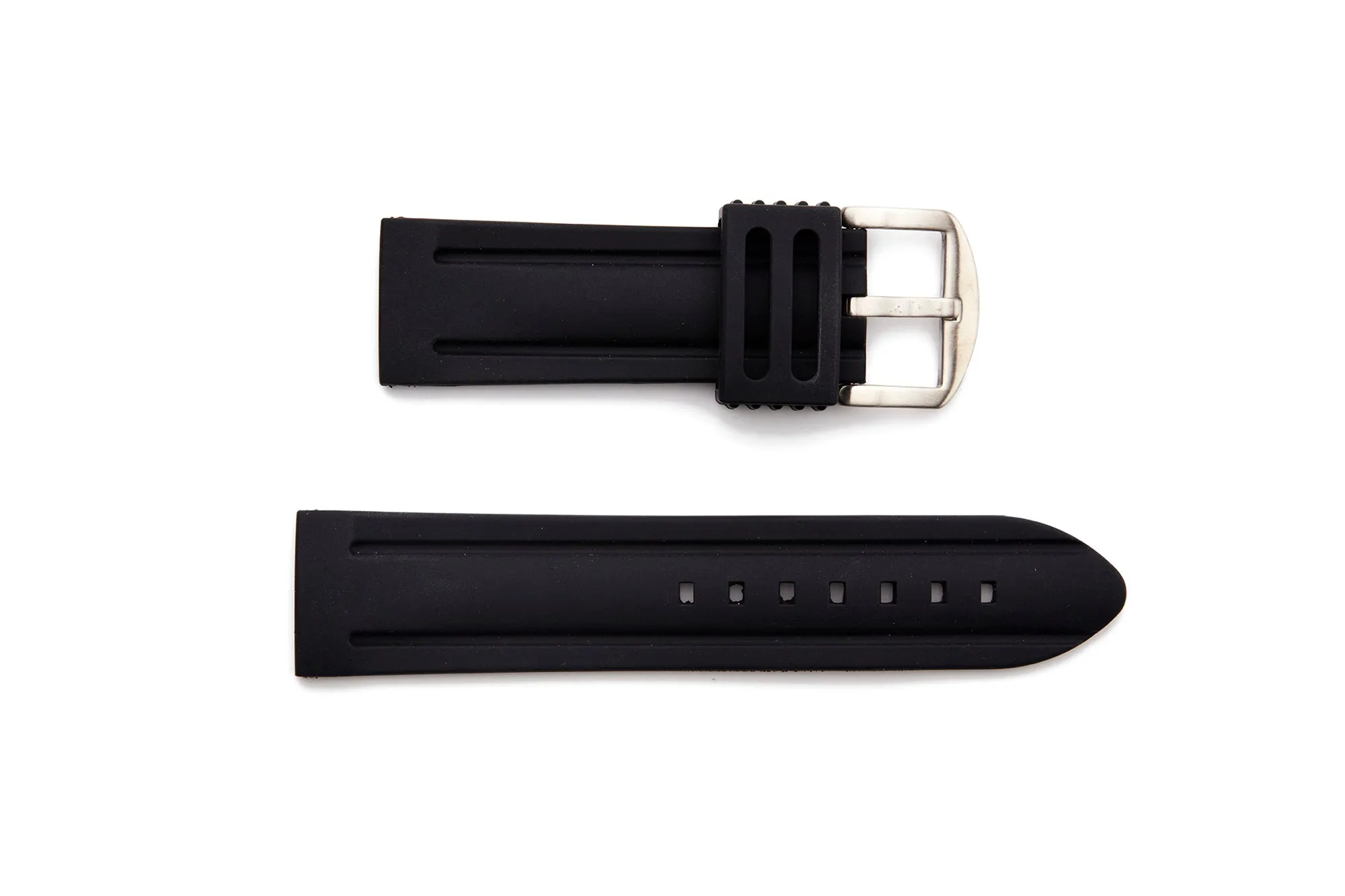 RUB-28 Jumbo Size  Rubber Regular Watch Strap