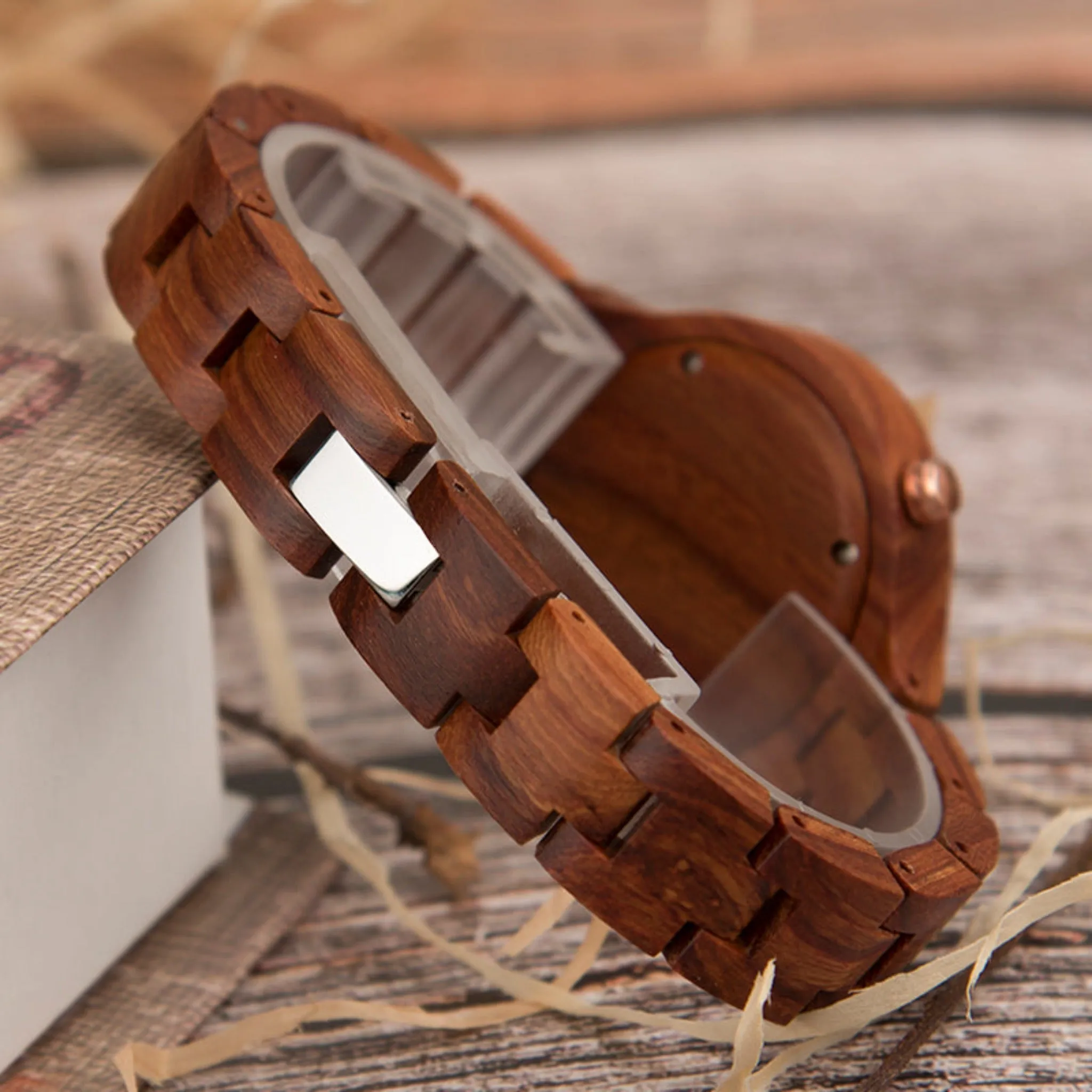 Selenge - Red Sandalwood Minimal Watch