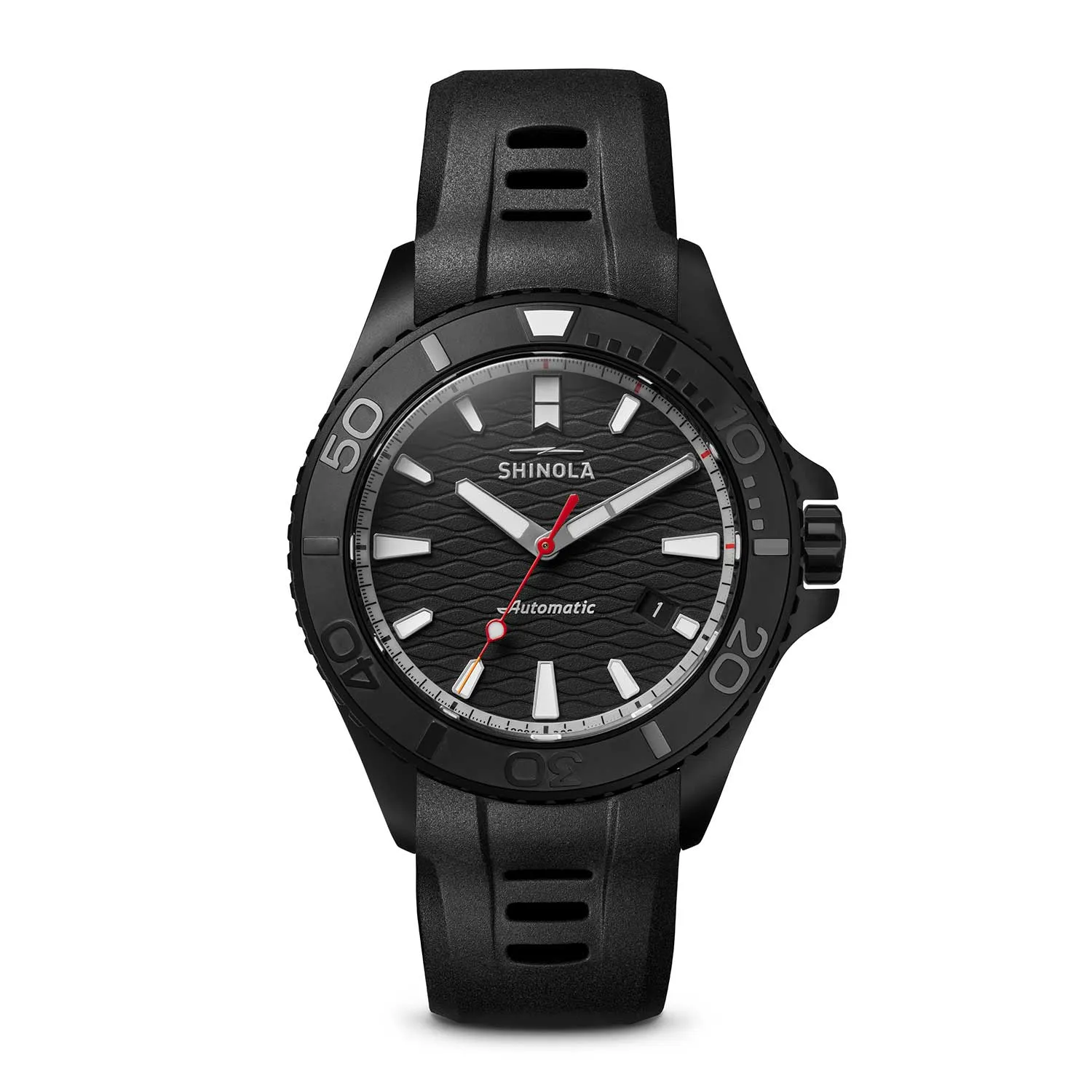 Shinola 43mm Ceramic Monster Automatic Black Watch S0120274078