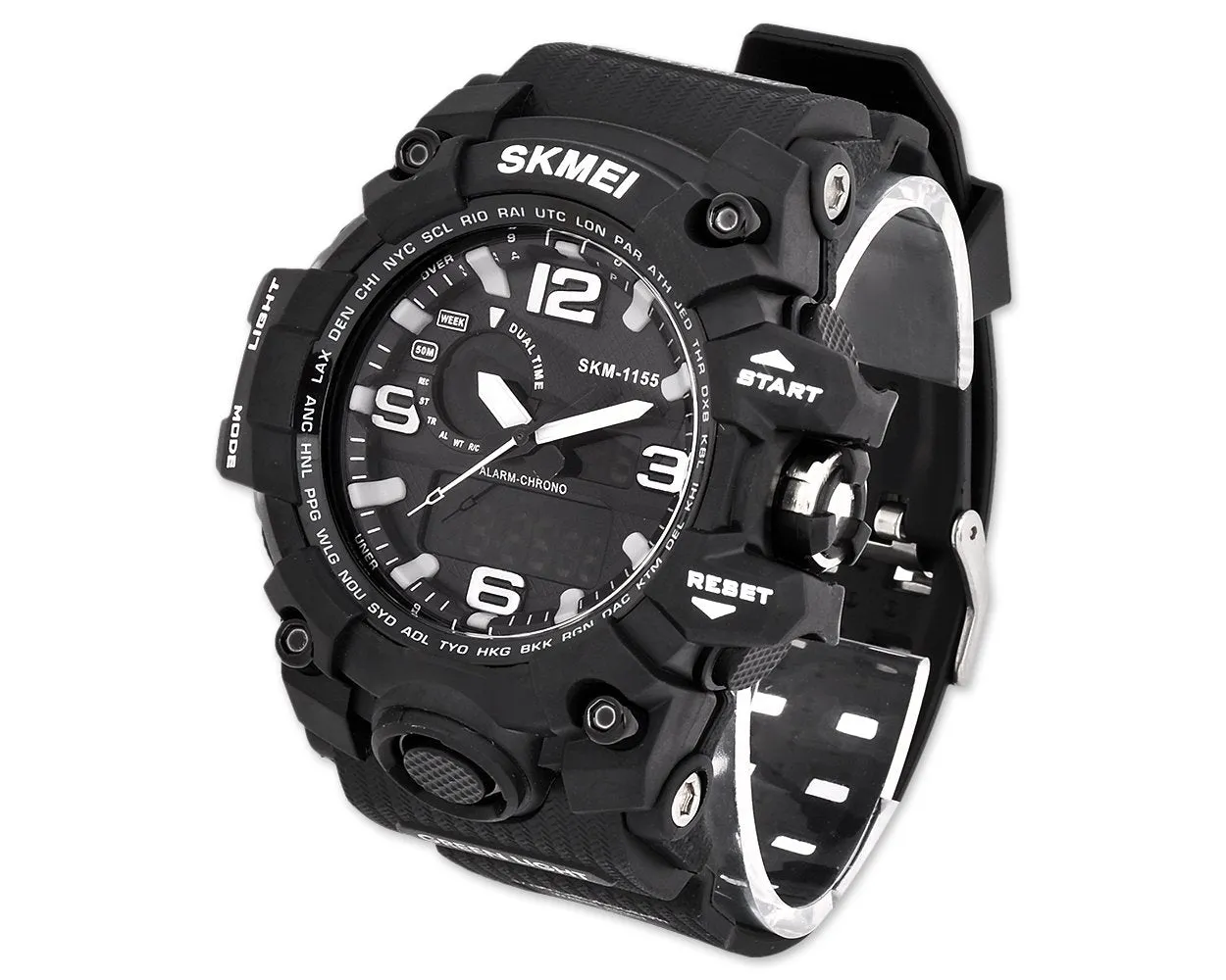 SKMEI Luminous Water Resistant Digital Analog Watch 1155