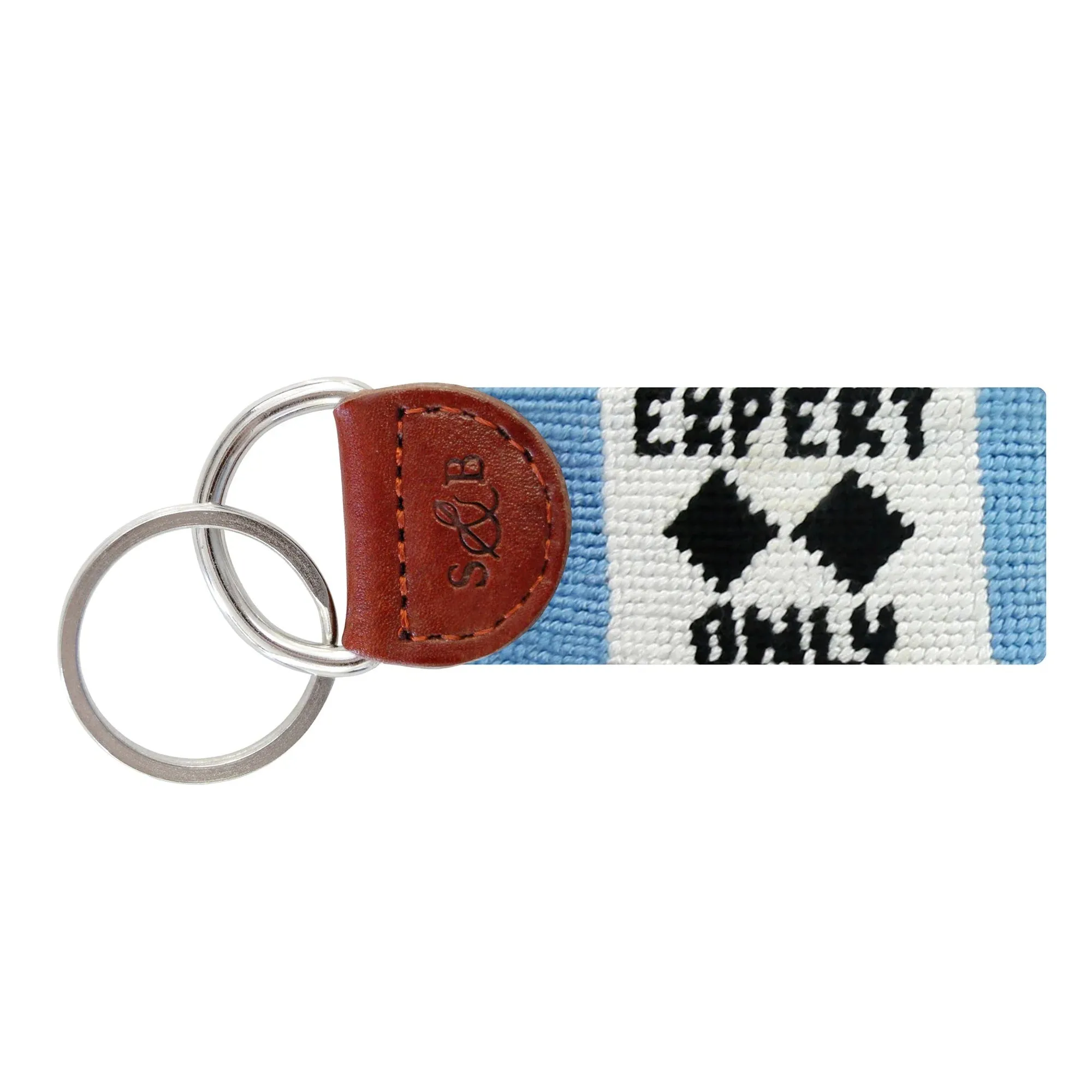 Smathers & Branson Double Diamond Needlepoint Key Fob