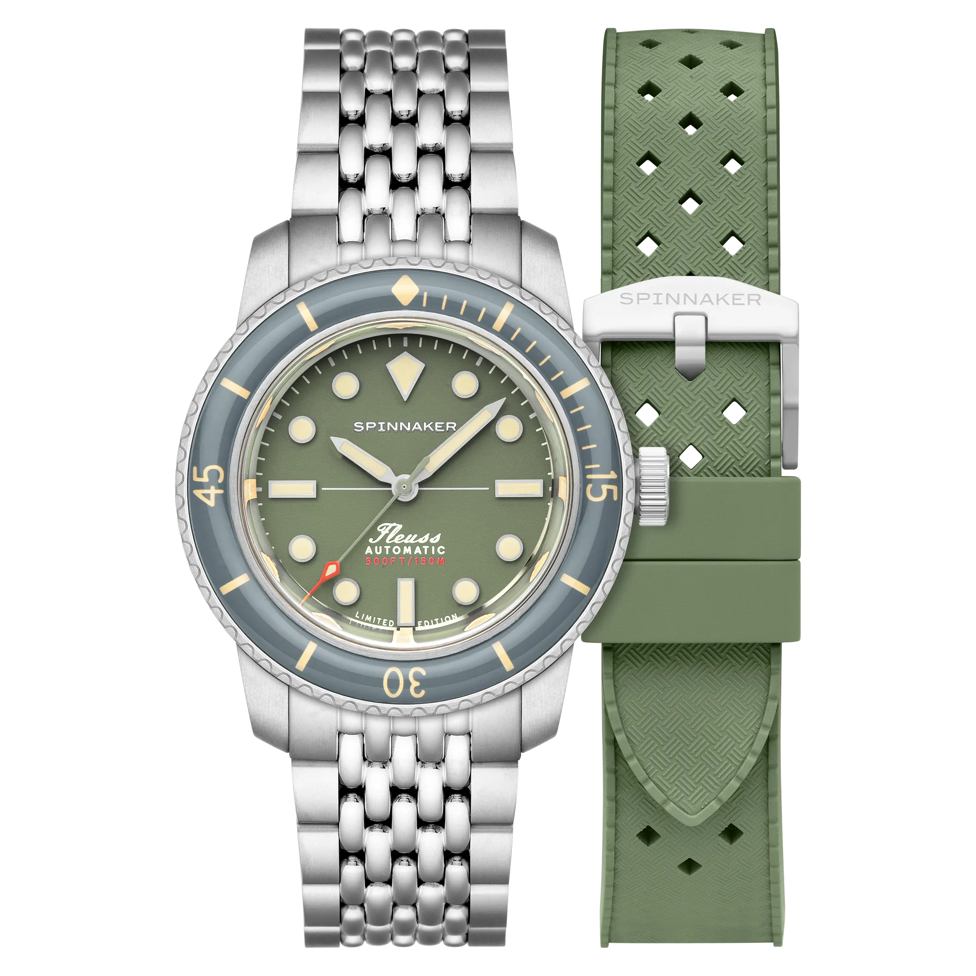 Spinnaker Fleuss 40 Automatic 145TH Limited Edition Fern Grey Men's Watch SP-5133-88