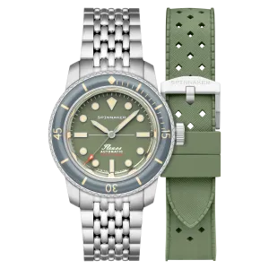 Spinnaker Fleuss 40 Automatic 145TH Limited Edition Fern Grey Men's Watch SP-5133-88