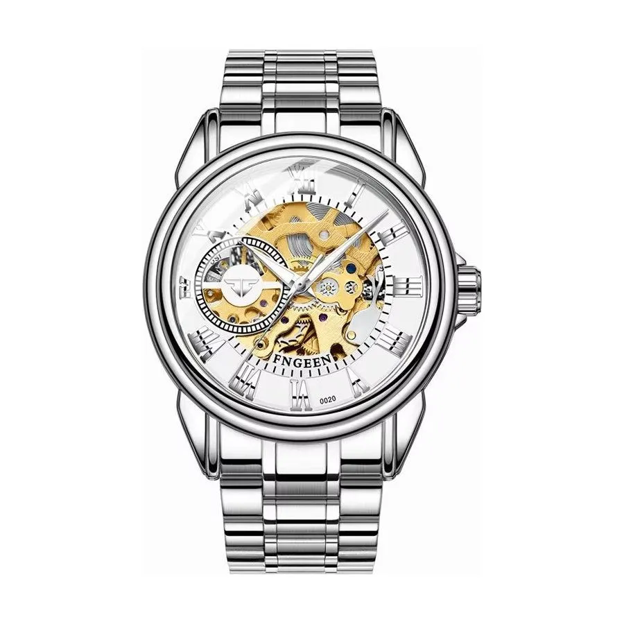 StratosLuxe Stainless Steel Round Quartz Heavyweight