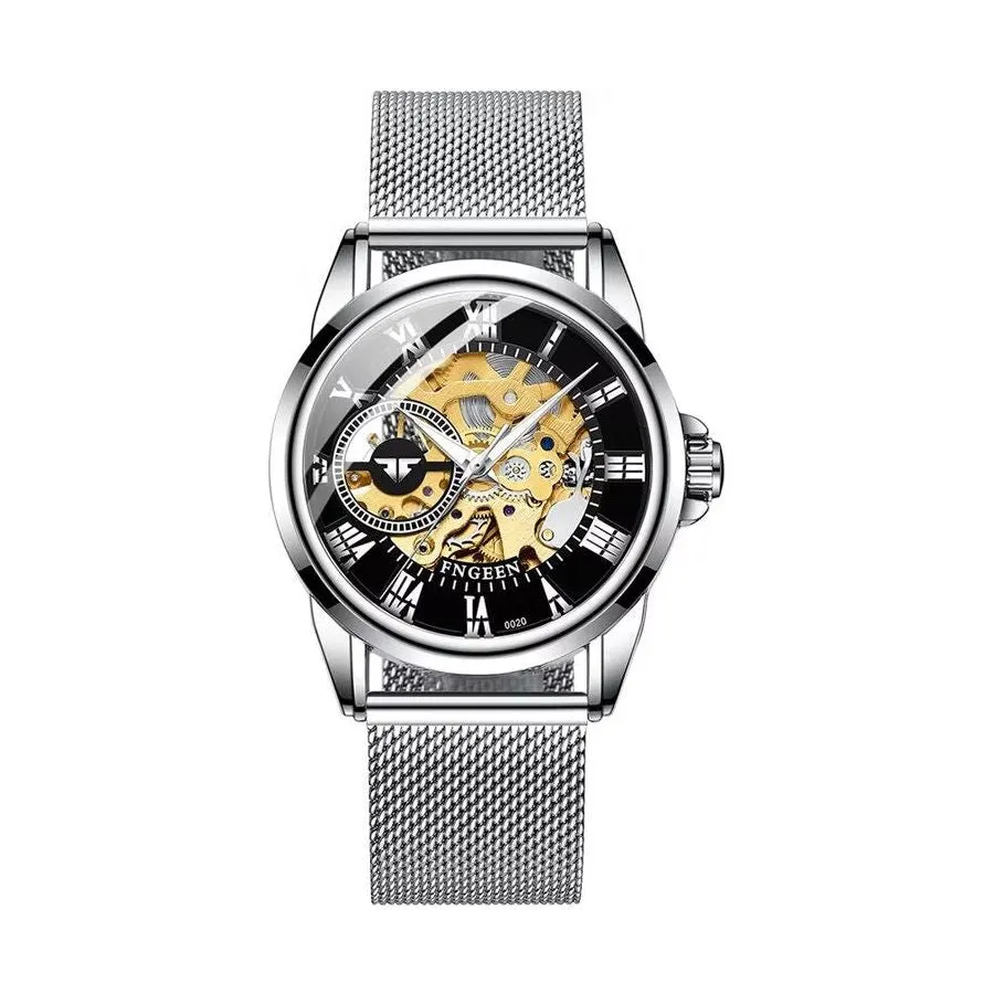 StratosLuxe Stainless Steel Round Quartz Heavyweight