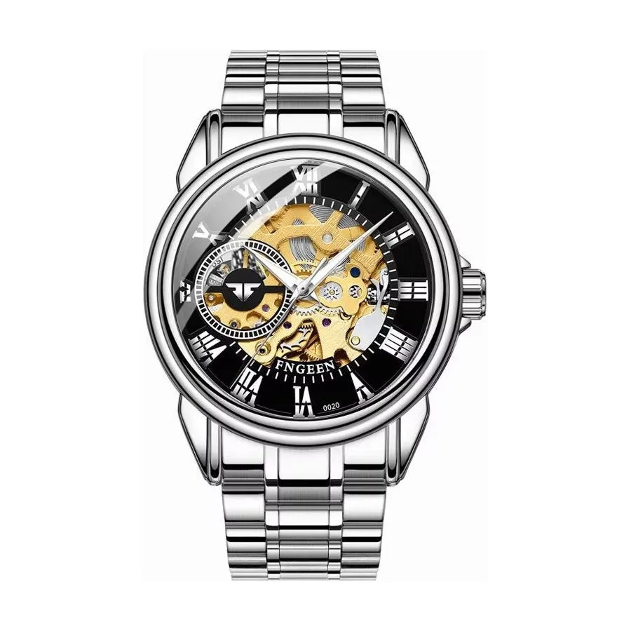 StratosLuxe Stainless Steel Round Quartz Heavyweight