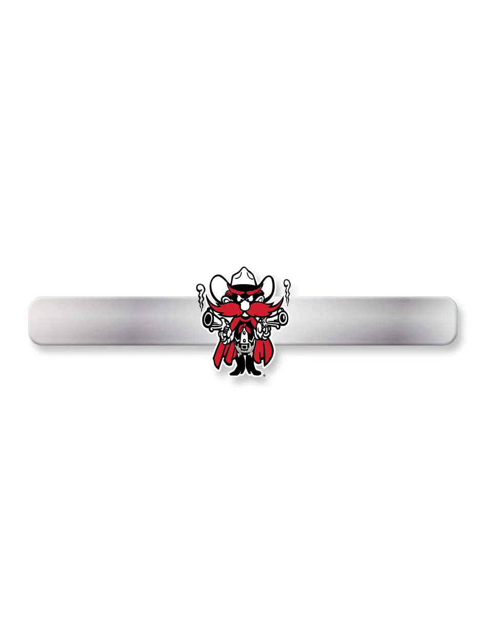 Texas Tech Silver Raider Red Tie Bar