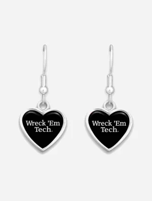 Texas Tech Wreck'em Tech Heart Earrings