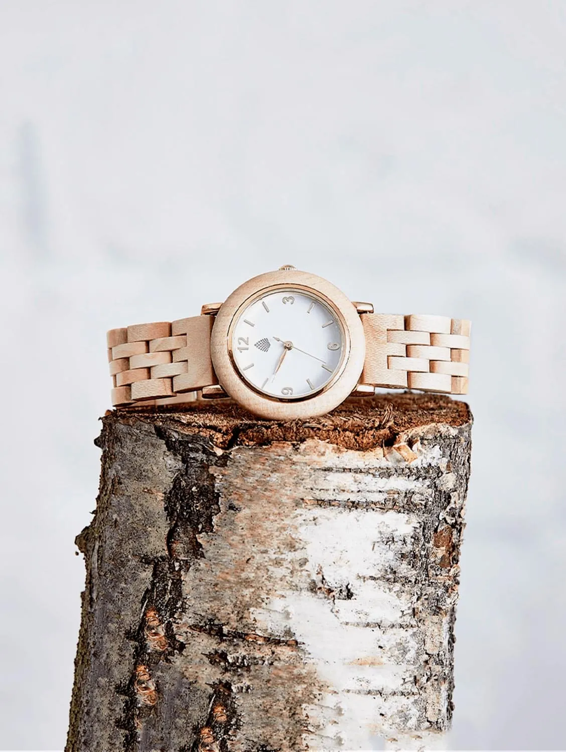 The Birch Women's Vegan Wooden Watch | Gold & Natural