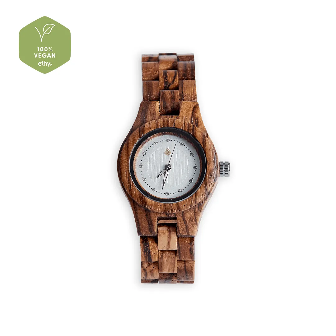 The Pine Women's Vegan Wooden Watch| Brown