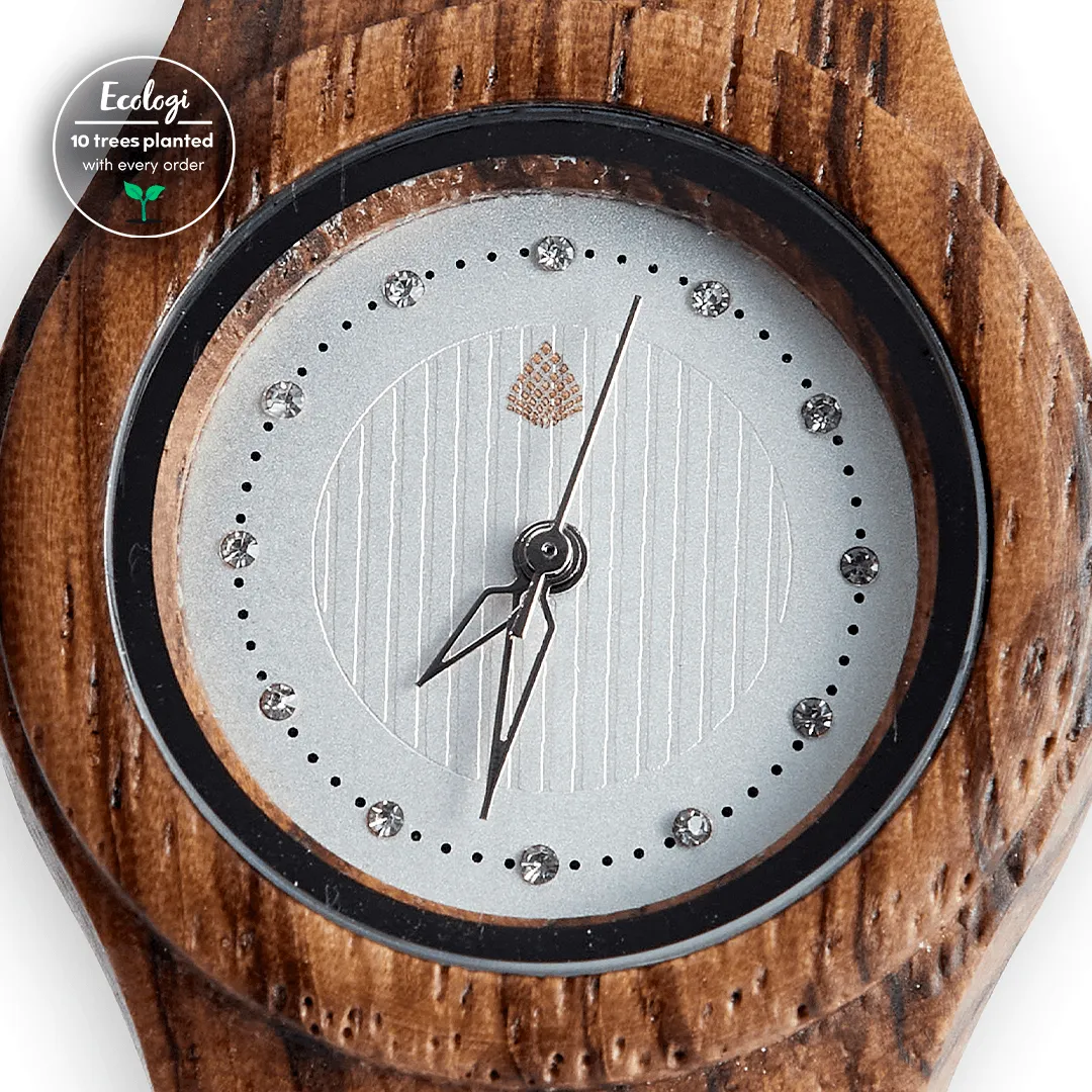 The Pine Women's Vegan Wooden Watch| Brown