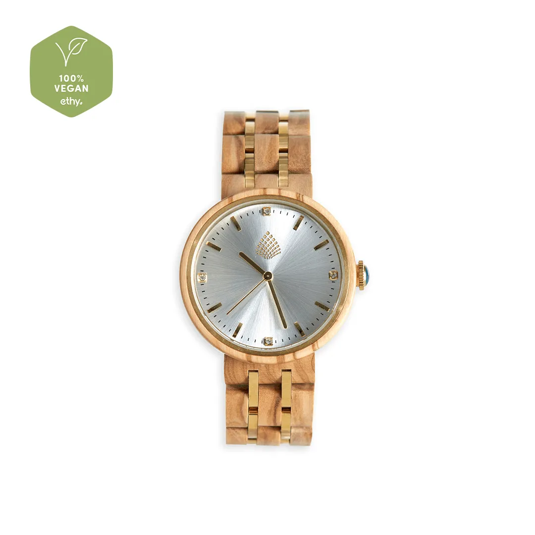 The Teak Vegan Wooden Watch | Beige