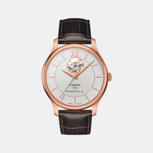 Tradition Men Analog Leather Automatic Watch T0639073603800