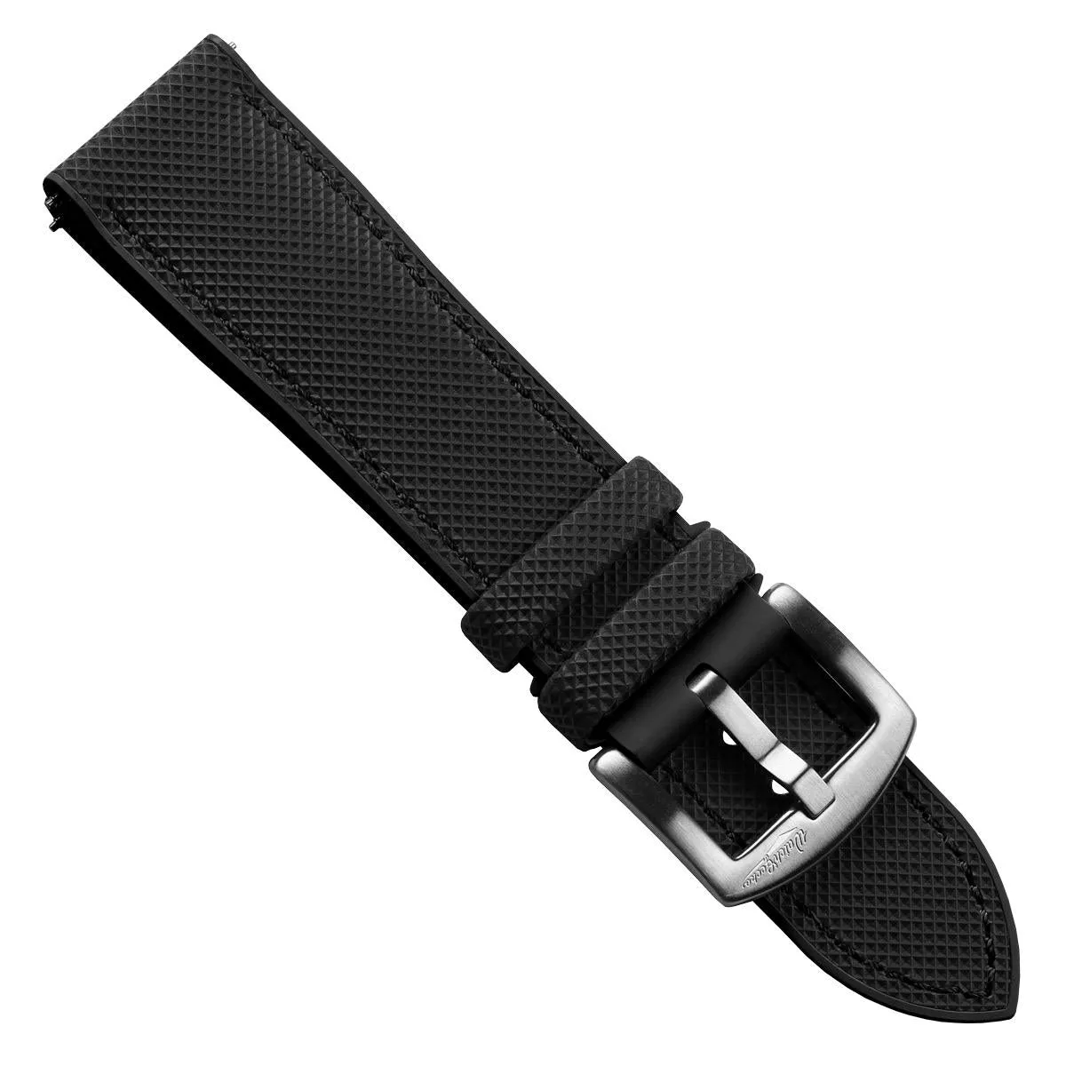 WatchGecko ChronoFKM Rubber Watch Strap - Black