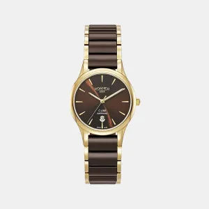 Women's Brown Analog Ceramic Watch 658844 48 65 63