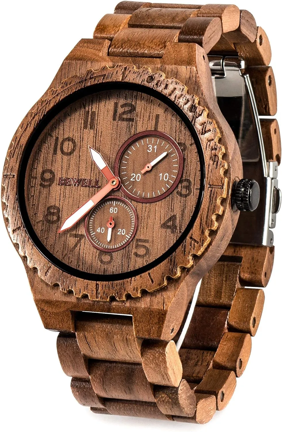 Wood Watches for Men Analog Quartz Handcraft Lightweight